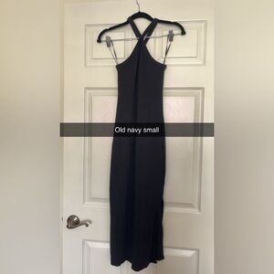 Old Navy Women's Black ribbed halter Dress